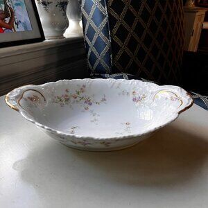 Theodore Haviland Limoges Schleiger 339B 11" oval floragl vegetable bowl France